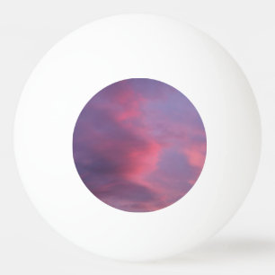 Balle De Ping Pong Nuages roses bleus