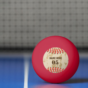 Balle De Ping Pong Numéro de base-ball Vintage personnalisé Rétro