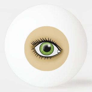 Balle De Ping Pong Oeil vert solaire