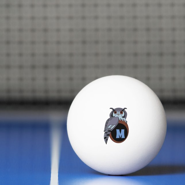 Balle De Ping Pong OEuf monogramme de la Chouette de protection (Filet)