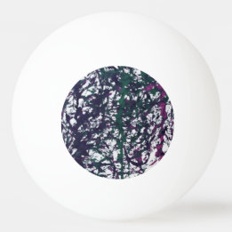 Balle De Ping Pong Œuvre d'art Violet, Vert, Rose, Marbre