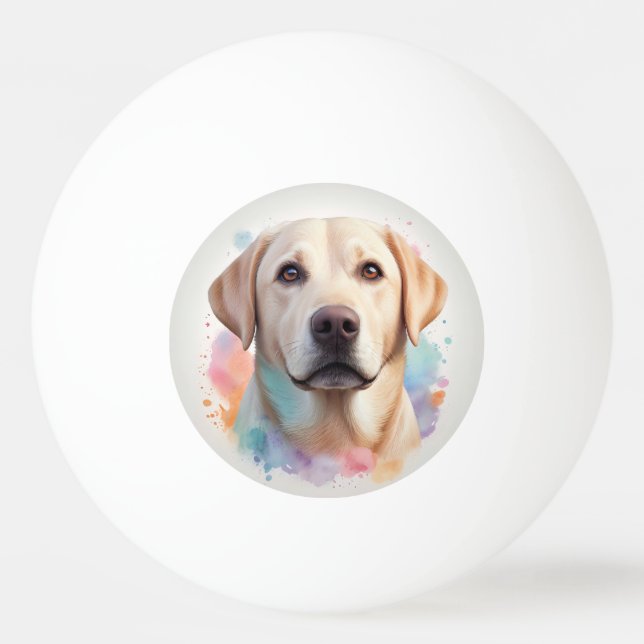 Balle De Ping Pong Oeuvre de l'artiste Pastel Magic Labrador Retrieve (Devant)