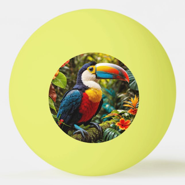 Balle De Ping Pong Oiseau Toucan coloré (Devant)