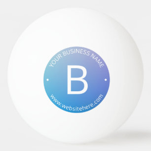 Balle De Ping Pong Ombre dégradé bleu et violet avec texte modifiable