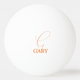 Balle De Ping Pong Orange Monogrammé