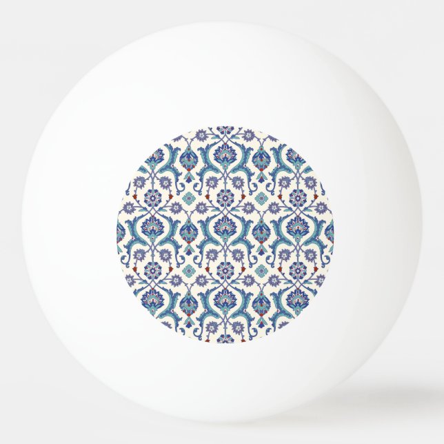 Balle De Ping Pong Ornement floral : Motif arabe traditionnel. (Devant)