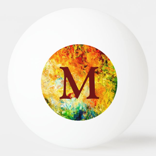 Balle De Ping Pong Palette Artiste Colorée (Devant)