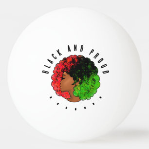Balle De Ping Pong Pan Africaine noire femme rouge vert orgueil afro