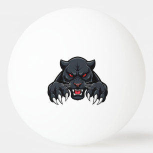 Balle De Ping Pong Panthère noire agressive aux yeux rouges