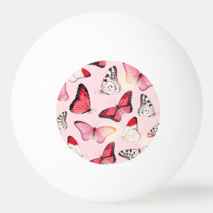 Balle De Ping Pong Papillon tropical détaillé : Motif Vintage