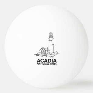 Balle De Ping Pong Parc national Acadia Phare Line Art