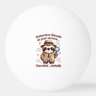 Balle De Ping Pong "Paresseux détective" Agence de détective Paresseu
