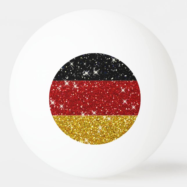Balle De Ping Pong Parties scintillant Allemagne Drapeau avec étincel (Devant)