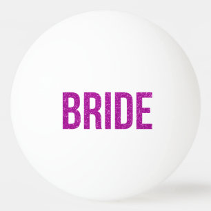 Balle De Ping Pong Parties scintillant Bride rose