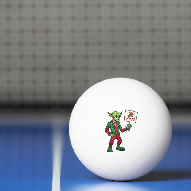 Balle De Ping Pong Pas de Noël – Style d'alien rebelle (Filet)