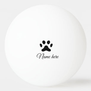 Balle De Ping Pong Patte de chien noire ajouter un nom de compagnie t