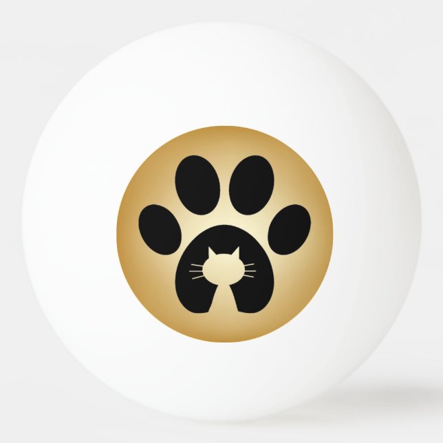 Balle De Ping Pong Paw de chat (Devant)
