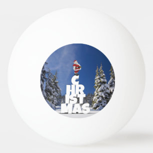 Balle De Ping Pong Paysage d'hiver de Noël