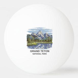 Balle De Ping Pong Paysage du parc national de Grand Teton