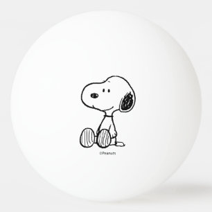 Balle De Ping Pong PEANUTS   Snoopy on Black White Comics