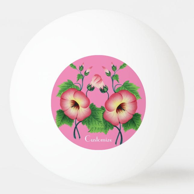 Balle De Ping Pong Pearly Pink Flowers Thunder_Cove (Devant)