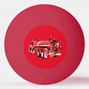 Balle De Ping Pong Peinture à l'huile du moteur à feu rouge,