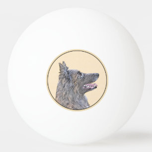 Balle De Ping Pong Peinture belge Tervuren - Cute Original Chien Art