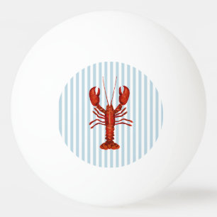 Balle De Ping Pong Peinture de homard rayure bleue nautique