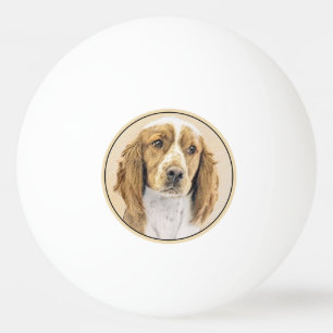Balle De Ping Pong Peinture d'espagnol Welsh Springer - Art original 