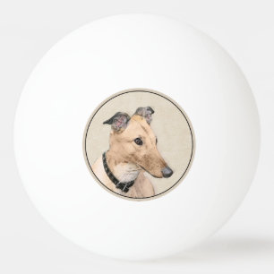 Balle De Ping Pong Peinture Greyhound - Cute Original Chien Art