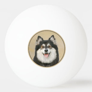 Balle De Ping Pong Peinture Lapphund Finlandaise - Joli art original