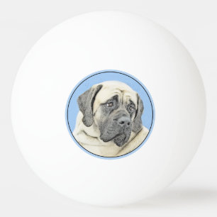 Balle De Ping Pong Peinture Mastiff (Fawn) anglaise - Art Chien origi