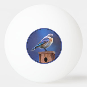Balle De Ping Pong Peinture pour oiseaux bleus (femelle) - Art origin