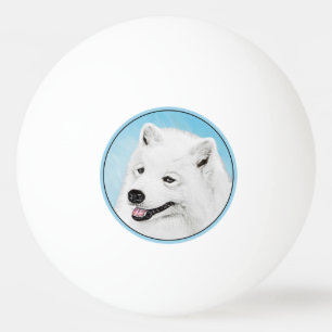 Balle De Ping Pong Peinture Samoyed - Cute Original Chien Art