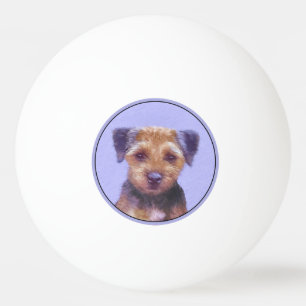 Balle De Ping Pong Peinture sur la frontière de Terrier - jolie art o