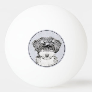 Balle De Ping Pong Peinture Tibétaine Terrier - Cute Original Chien A