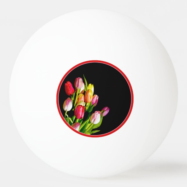 Balle De Ping Pong Peinture Tulip - Art Fleur original (Devant)