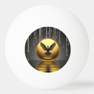 Balle De Ping Pong Pendentif Aigle Royal Métallique Liquide