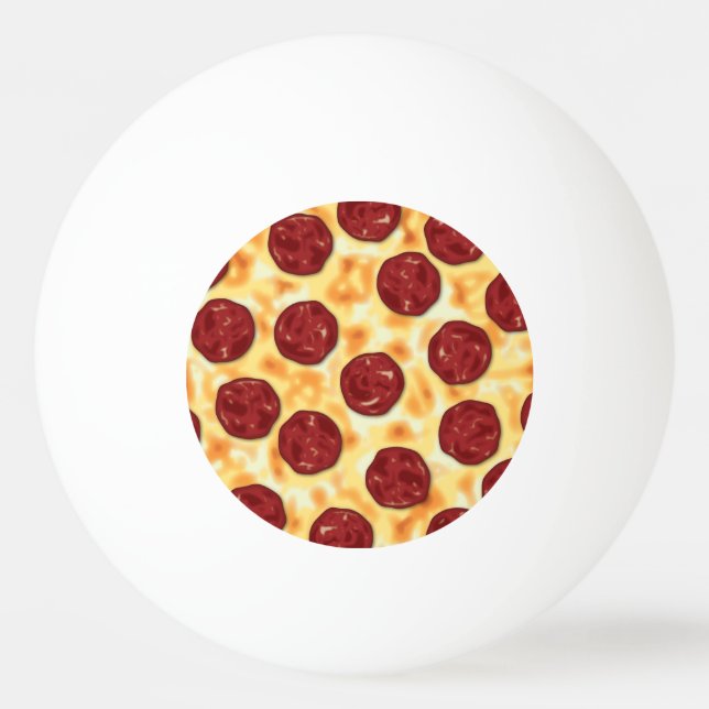 Balle De Ping Pong Pepperoni Pizza Motif (Devant)