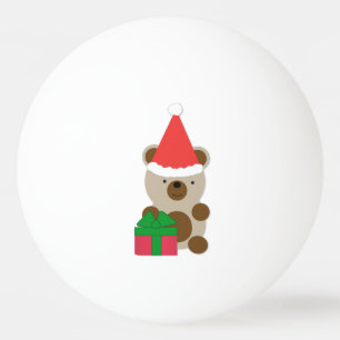 Balle De Ping Pong Père Noël Bear