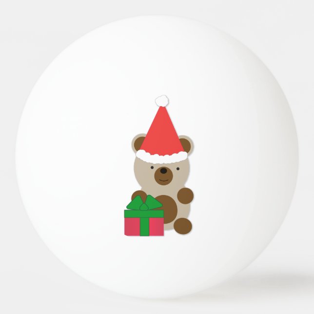Balle De Ping Pong Père Noël Bear (Devant)