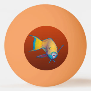 Balle De Ping Pong Perroquet - Conception Abstraite - Découpé d'une p