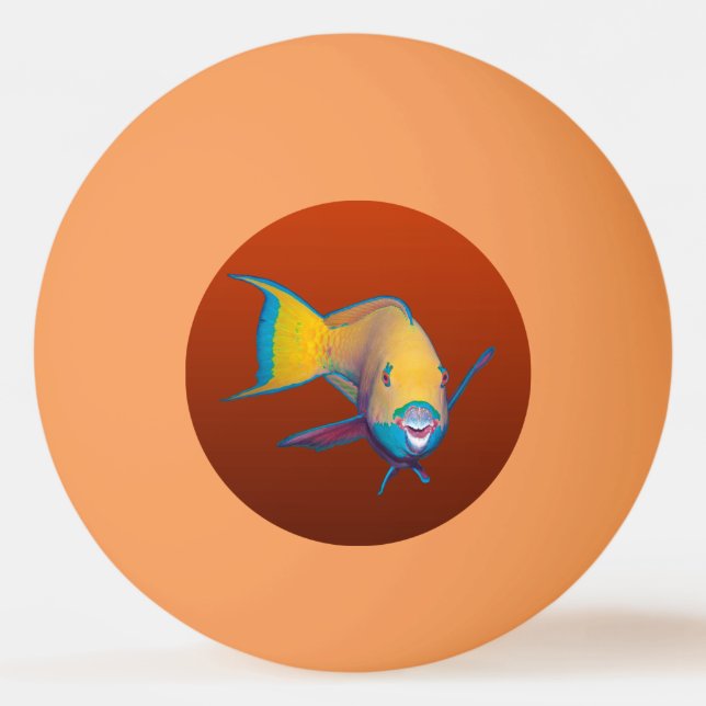 Balle De Ping Pong Perroquet - Conception Abstraite - Découpé d'une p (Devant)