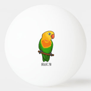Balle De Ping Pong Perroquet de caricature de lovebird mignon