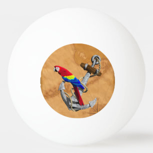 Balle De Ping Pong Perroquet et ancre tropicaux