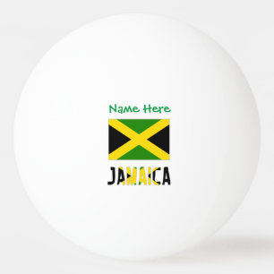 Balle De Ping Pong Personnalisation verte du drapeau jamaïcain