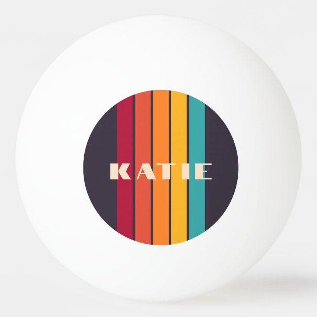 Balle De Ping Pong Personnalisé minimaliste rétro neutre élégant chic (Devant)