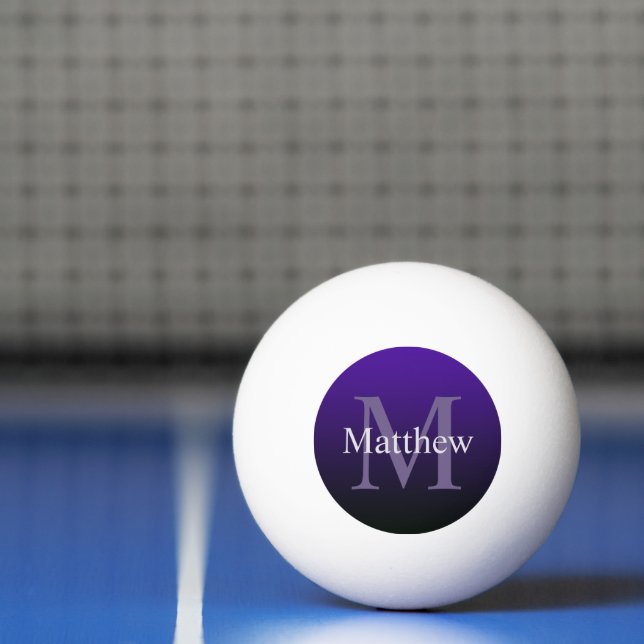 Balle De Ping Pong Personnalisé violet noir (Filet)