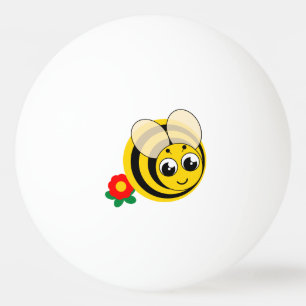 Balle De Ping Pong Personnaliser, abeille mignonne, abeille bourdonna