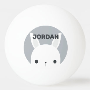 Balle De Ping Pong Petit lapin de lapin mignon avec nom personnalisé